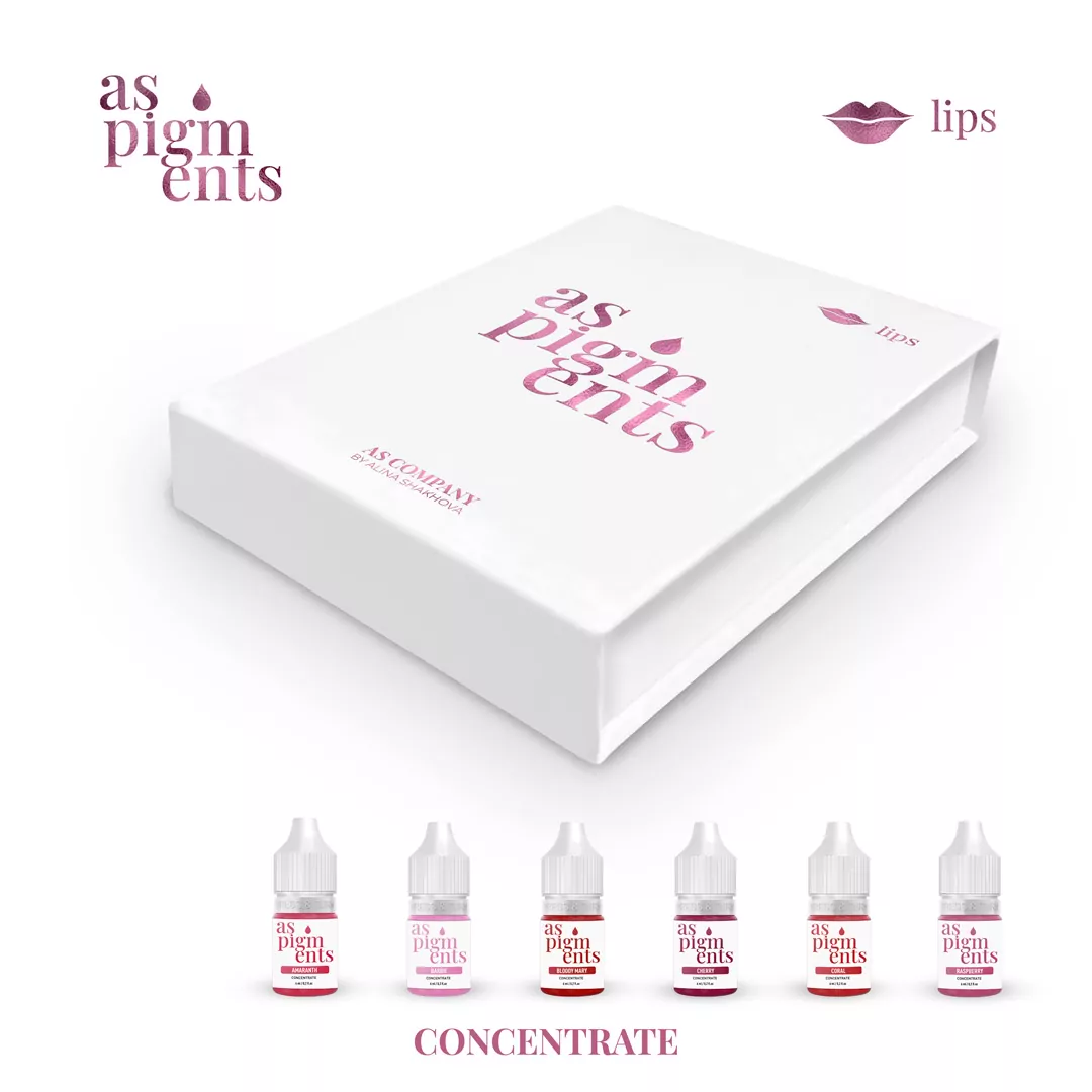 CONCENTRATE SET AS PIGMENTS (HYBRID, 6 pcs, 6 ml)