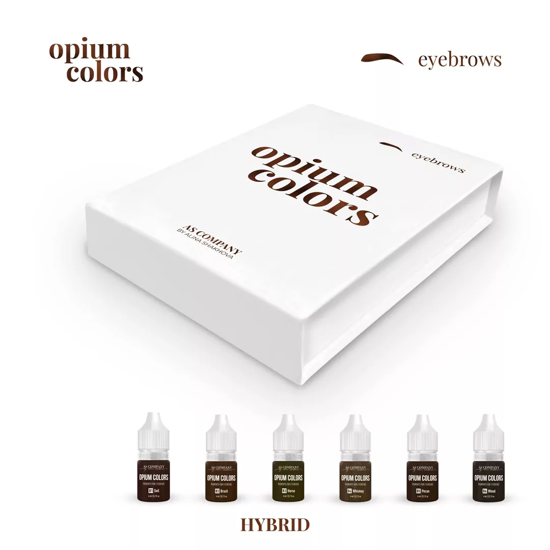 EYEBROW SET OPIUM COLORS (HYBRID, 6 pcs, 6 ml)