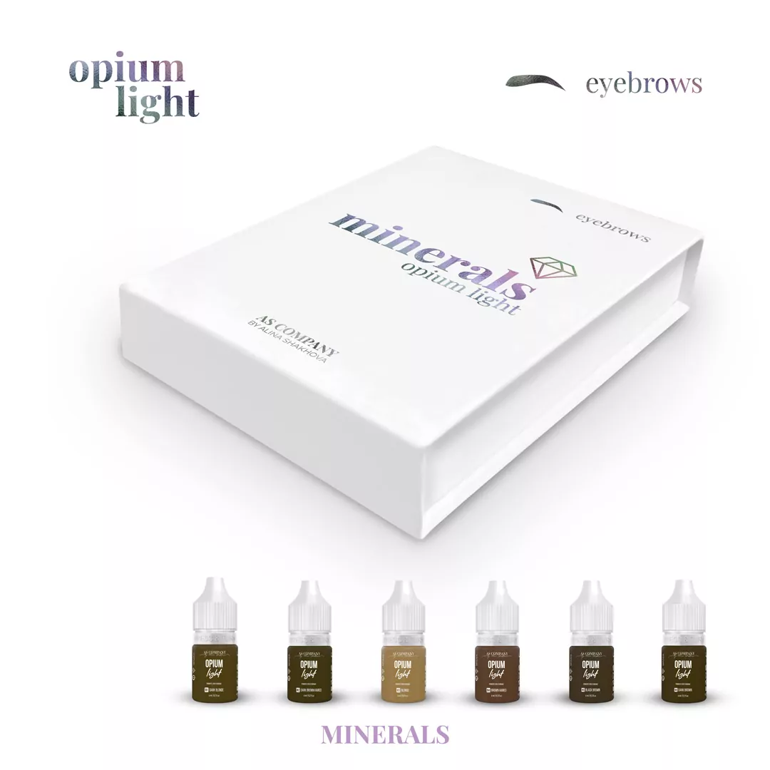 EYEBROW SET OPIUM LIGHT, (MINERALS 6 pcs, 6 ml)