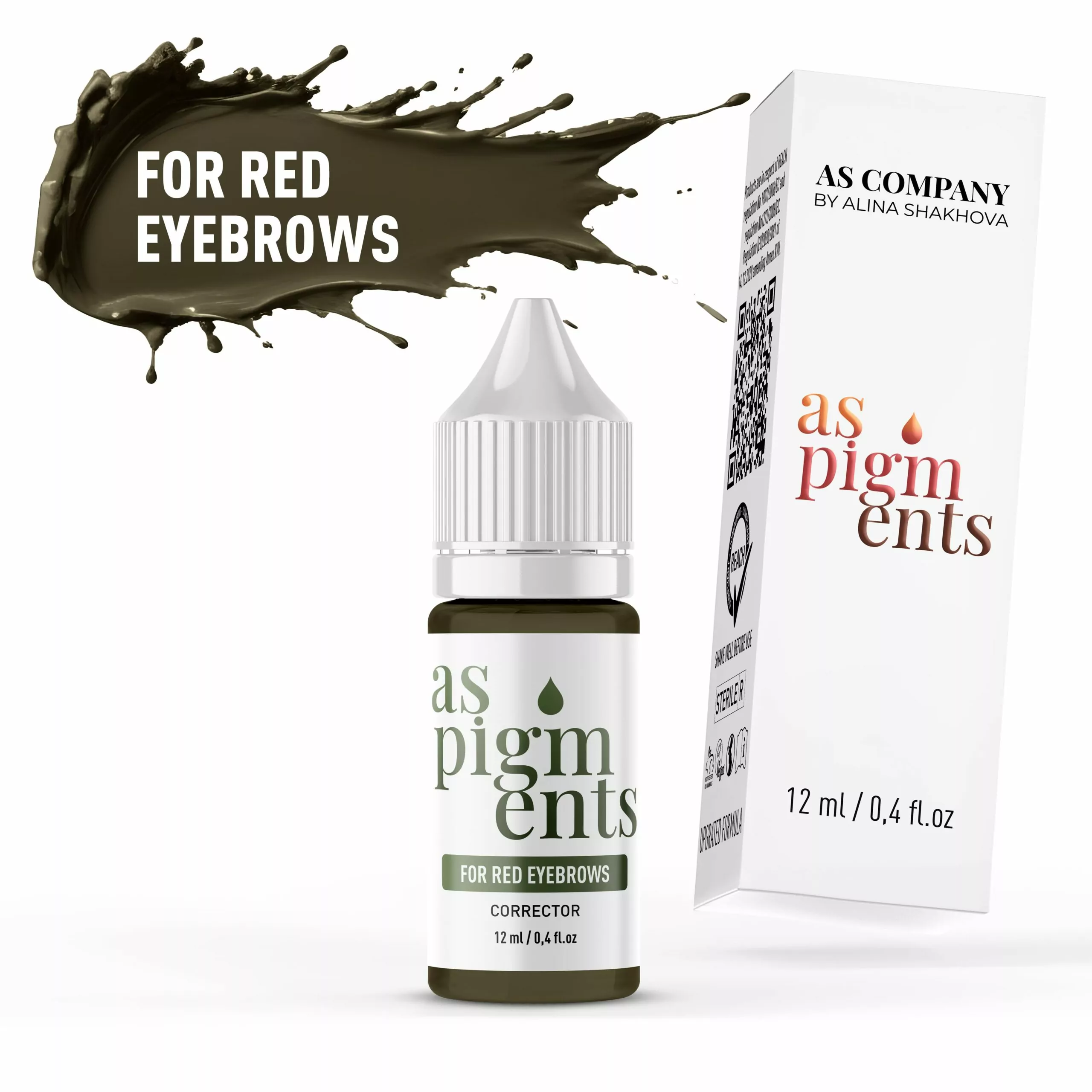 FOR RED EYEBROWS CORRECTOR 12 ml AS PIGMENTS scaled