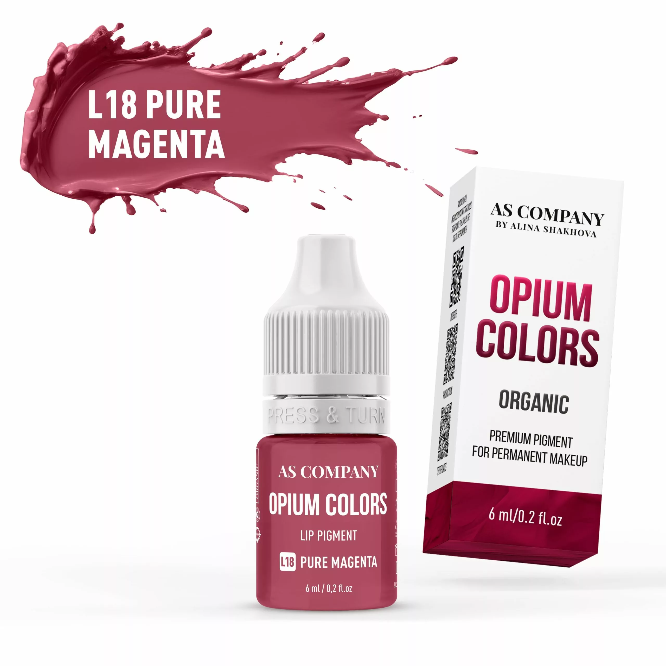 L18 PURE MAGENTA ORGANIC 6 ml OPIUM COLORS scaled