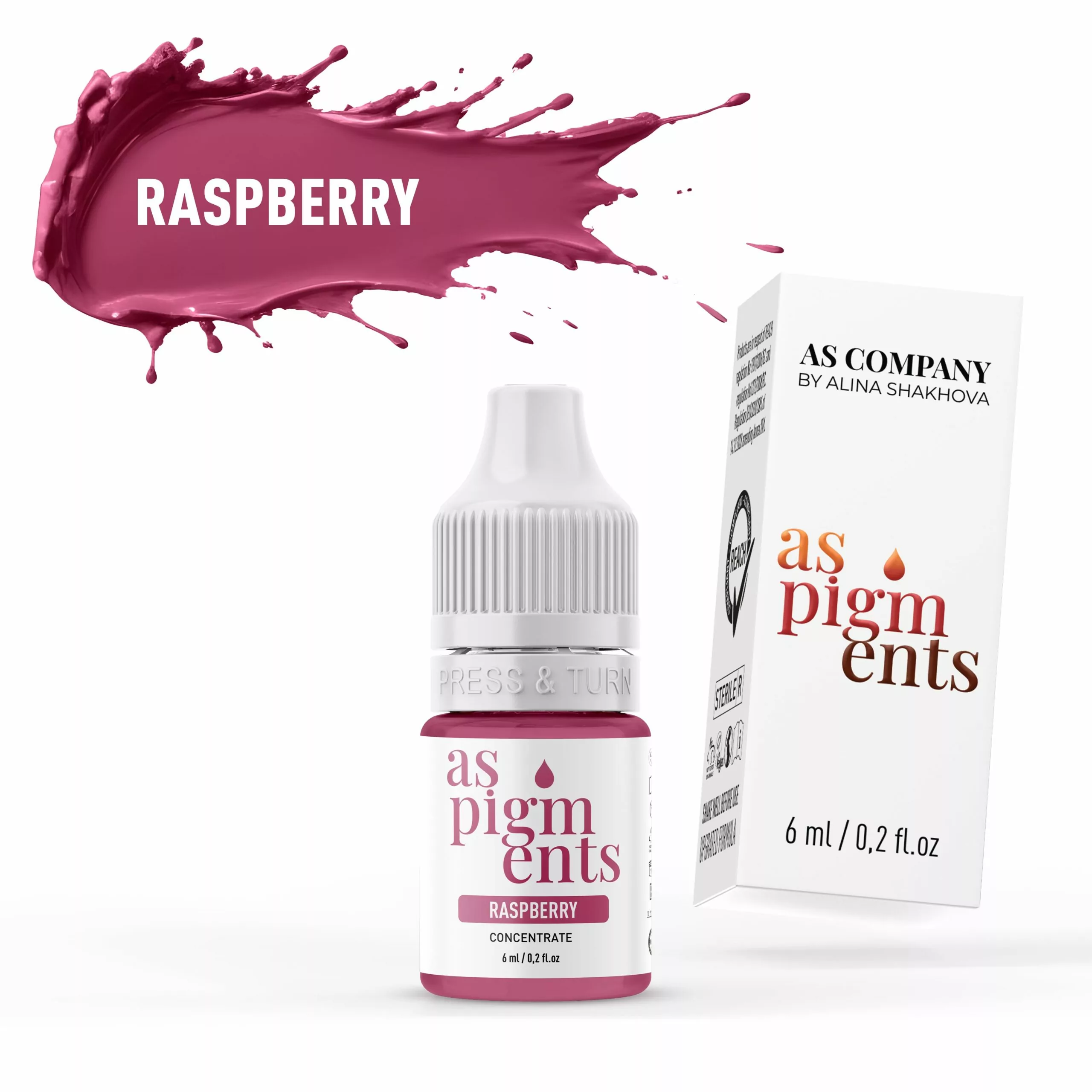 RASPBERRY CONCENTRATE 6 ml AS PIGMENTS scaled
