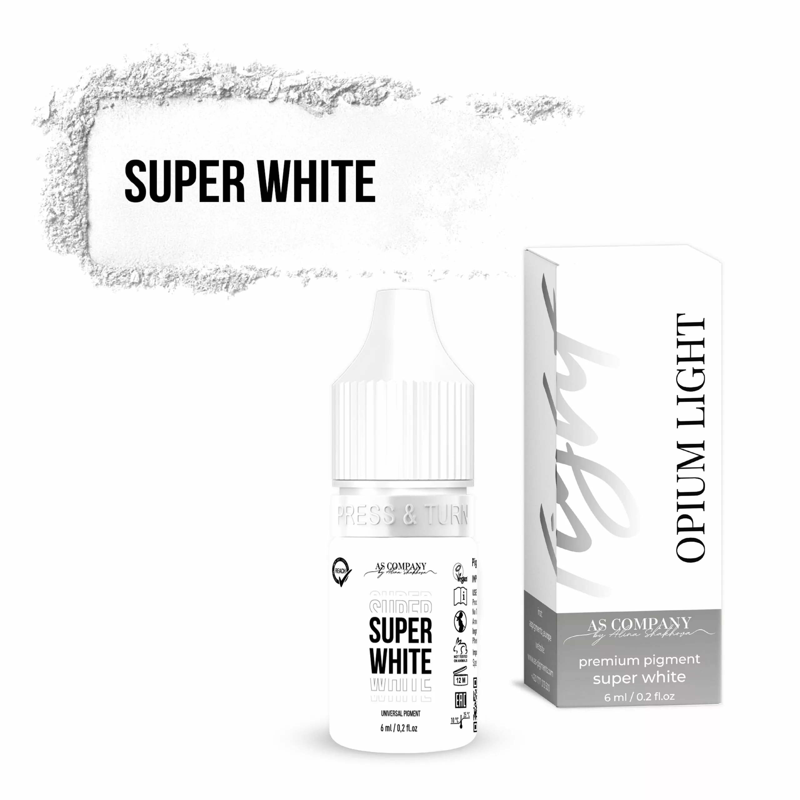 SUPER WHITE universalt pigment 6 ml OPIUM LIGHT AS Company™ scaled
