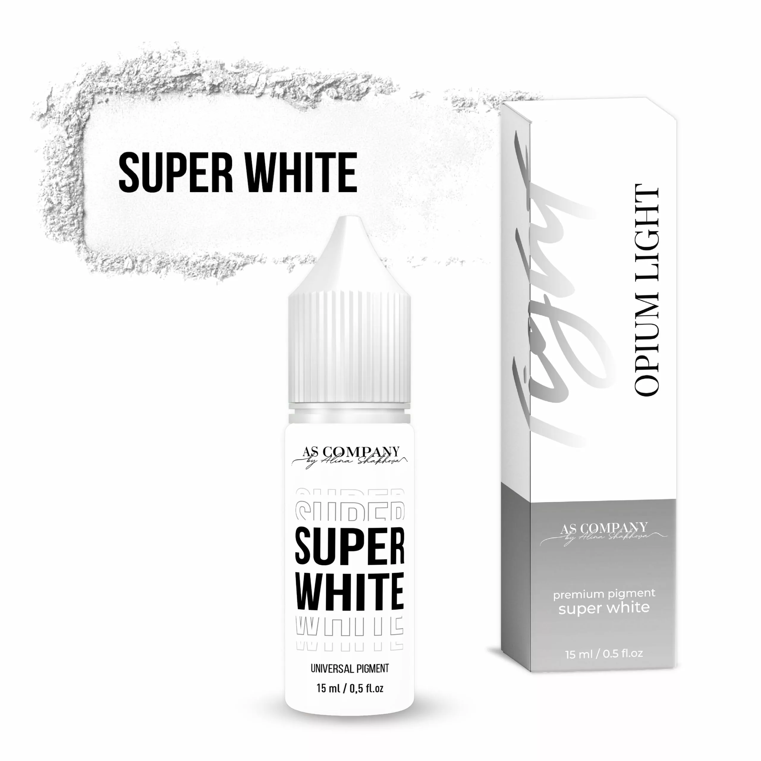 SUPER WHITE universelt pigment 15 ml OPIUM LIGHT AS Company™ scaled